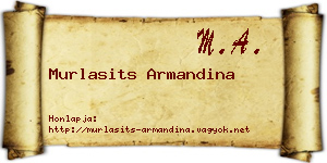 Murlasits Armandina névjegykártya